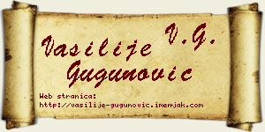 Vasilije Gugunović vizit kartica